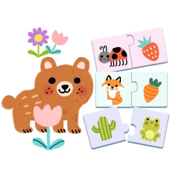 Párosító puzzle - Színpárosító, 24 db-os - Colours