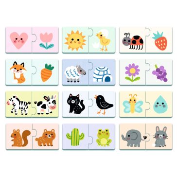 Párosító puzzle - Színpárosító, 24 db-os - Colours