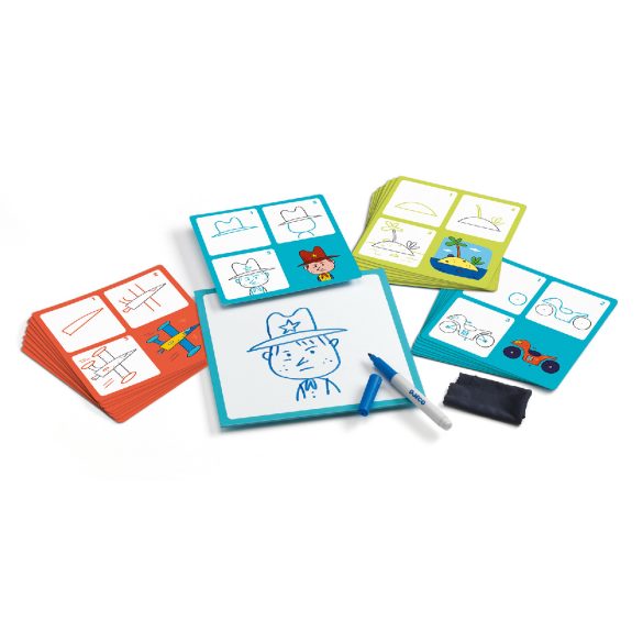 Djeco Rajzolás lépésről lépésre - Járművek - Step by step Arthur and Co