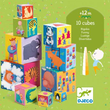   Toronyépítő kocka - Mulatságos építő - 10 funny blocks