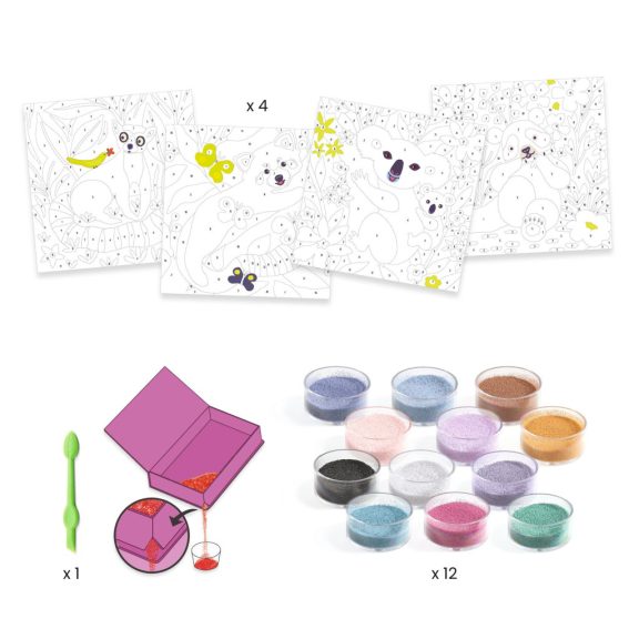 Djeco Homokkép készítés - Bársonyos mancsok - Velvety paws