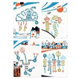 Djeco Kreatív nyomdakészlet - Idegen robotok - Alien robots