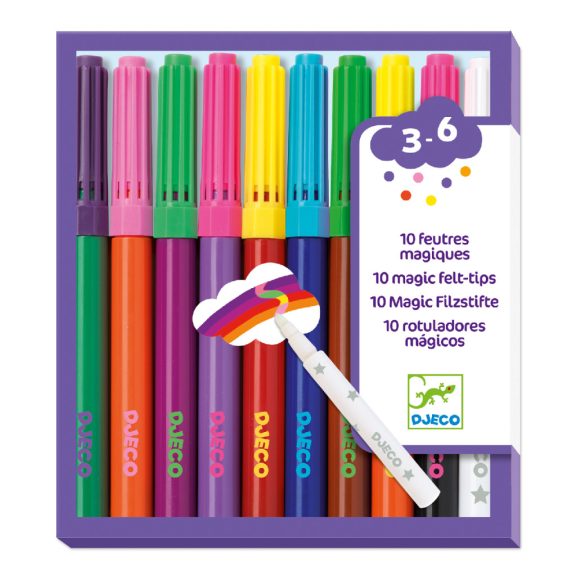 Filctoll készlet - Mágikus filctollak, 9 szín és 1 színváltó - 10 magic felt-tips Filctoll készlet - Mágikus filctollak, 9 szín és 1 színváltó - 10 magic felt-tips