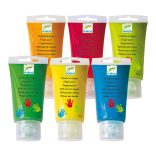 Djeco Ujjfesték készlet - 6 alap szín tubusban - 6 finger paint's tubes - Basic