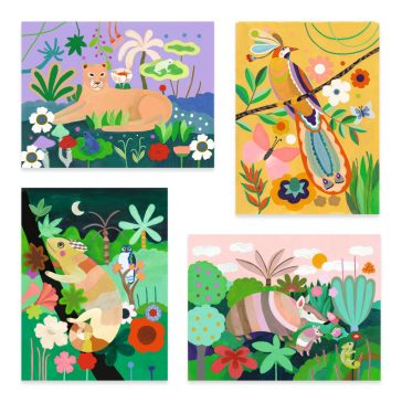   Művészeti műhely - Festés kiemelkedően - Trópusi erdő - Tropical forest
