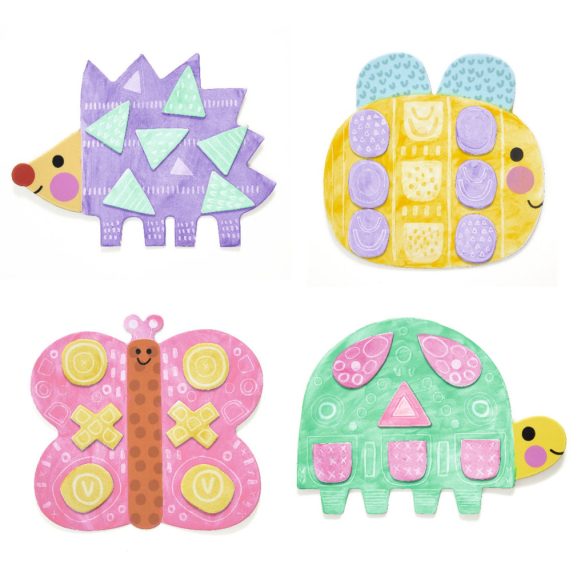 Djeco Ujjfestő készlet - Kicsi formák - Magic finger painting, Small forms