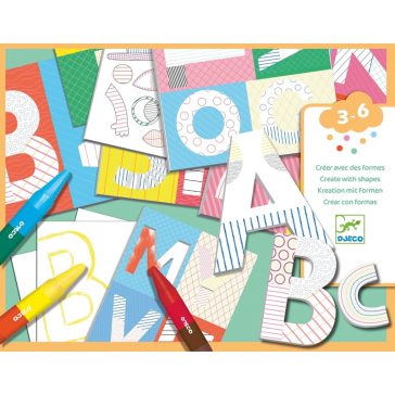   Kreatív készlet - Kiszínezett vicces ABC nagybetűim - A world to create, letters