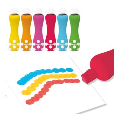   Marok filc készlet 6 színben - Pontozó színezés - 6 foam markers