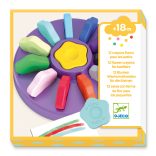 Djeco Marokkréta készlet - 12 színű virágforma - 12 flower crayons for toddlers