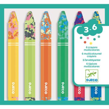   Viaszkréta készlet - 6 kréta kölönböző színekből összeállítva - 6 multicoloured crayons