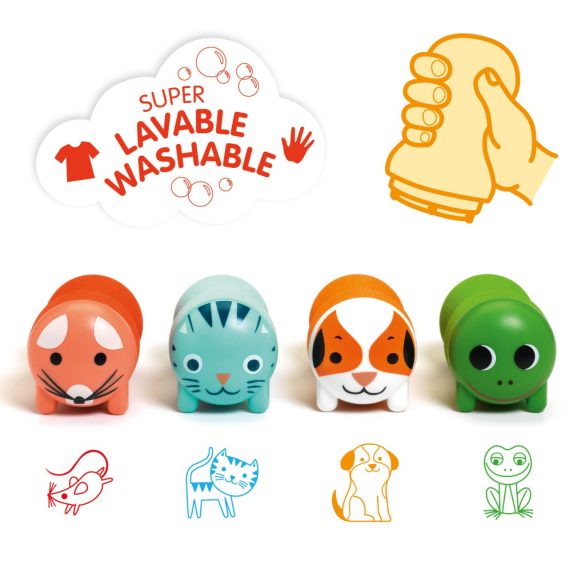 Djeco Bélyegzők kicsiknek - Kerti állatok - Stamps fort littles ones - Garden animals
