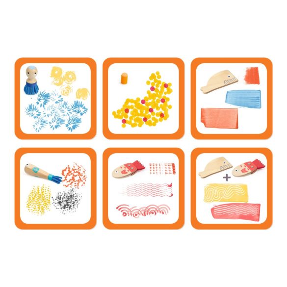 Djeco Festőműhely - Különleges festőeszközök kicsiknek - Unique tools for painting