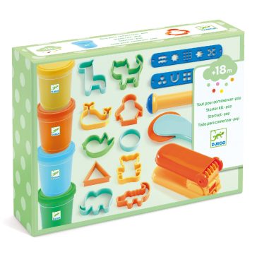   Gyurmaformázó készlet - Minden a gyurmázás kezdéséhez, 4 szín + 21 eszköz - Everything you need to start