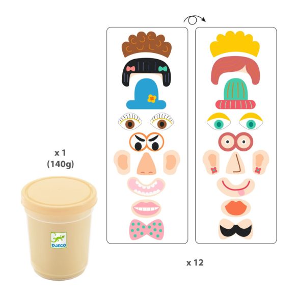 Djeco Gyurmaformázó készlet - Arcok - Myplastipeople