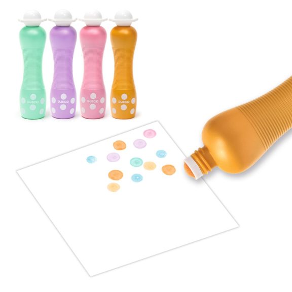 Marok filc készlet 4 gyöngyház színben - Pontozó színezés - Large dot markers