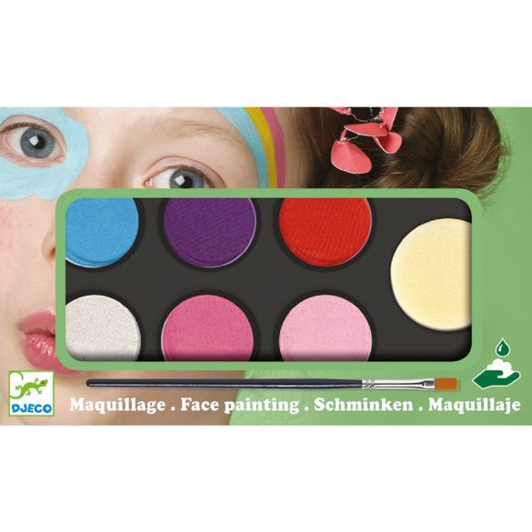 Djeco Arcfesték - 6 élénk szín - Palette 6 colours - Sweet
