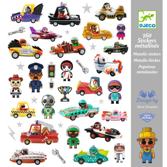 Djeco Matricák - A CRAZY MOTORS világa - The world of CRAZY MOTORS