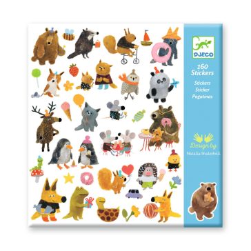 Djeco Matricák - Bundás barátok - Fluffy friends
