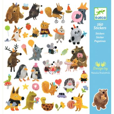 Djeco Matricák - Bundás barátok - Fluffy friends