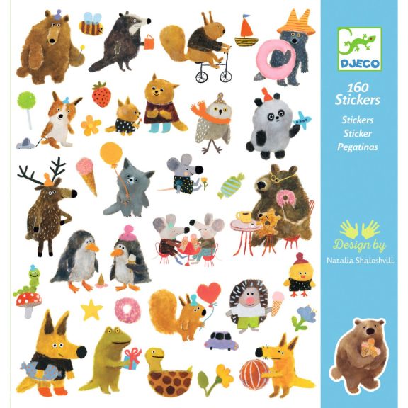 Djeco Matricák - Bundás barátok - Fluffy friends