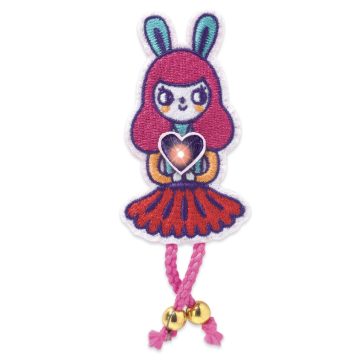   E-textil műhely - Nyuszilány kitűző - Brooch - Bunny girl