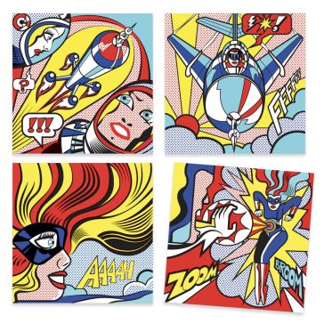   Művészeti műhely - Szuperhősök - Inspired by Roy Lichtenstein - Superheroes