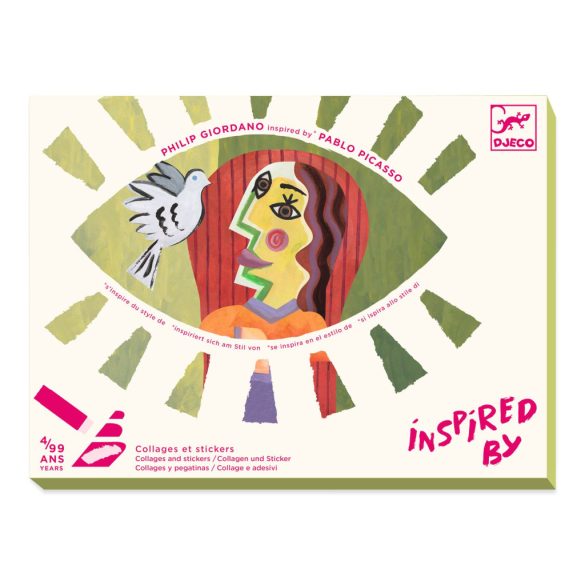 Djeco Művészeti műhely - Kubus fejek - Inspired by Pablo Picasso - Square Heads