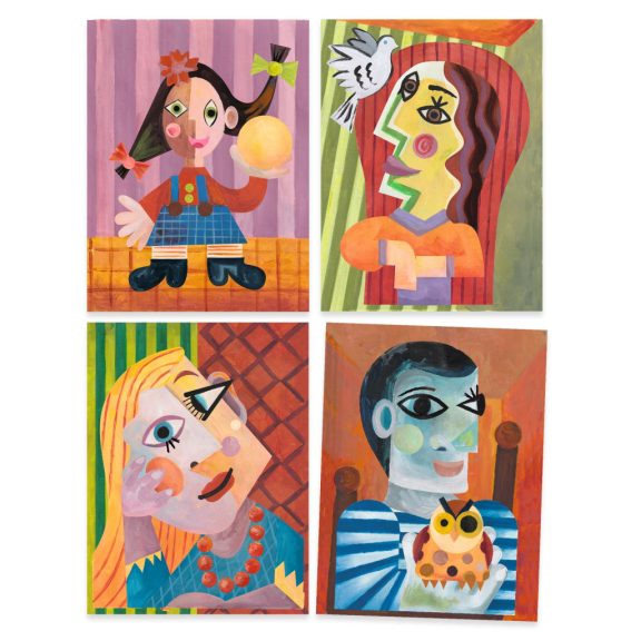 Művészeti műhely - Kubus fejek - Inspired by Pablo Picasso - Square Heads