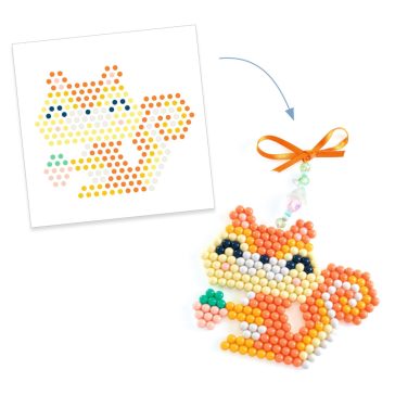   Artistic Aqua - Vizes gyöngykirakó készlet, Bundás barátok - Furry friends