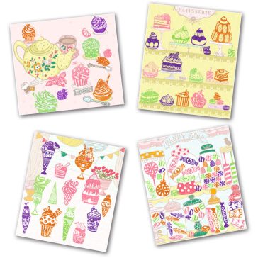   Artistic Patch - Csillámminta készítés - Édességek - Collages - Sweets