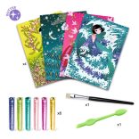 Djeco Csillámkép készítés - Csillogó ruhák - Glitter dresses