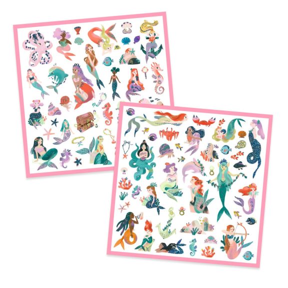 Djeco Matricák - Csillogó sellők - Sparkly mermaids