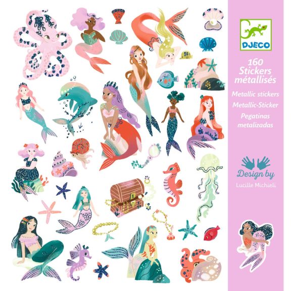 Djeco Matricák - Csillogó sellők - Sparkly mermaids