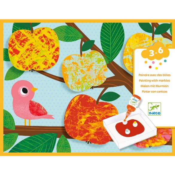 Djeco Festés üveggolyókkal - Kiskertemben - Painting with marbles
