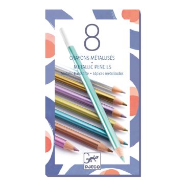   Színes ceruza készlet - 8 szín, metál - 8 metallic pencils