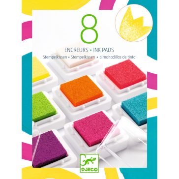   Kreatív eszközök - Nyomdapárna készlet, 8 pop szín - 8 ink pads and 1 cleaner - pop