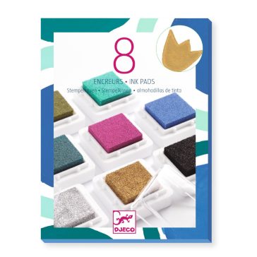   Kreatív eszközök - Nyomdapárna készlet, 8 elegáns szín - 8 ink pads and 1 cleaner - chic