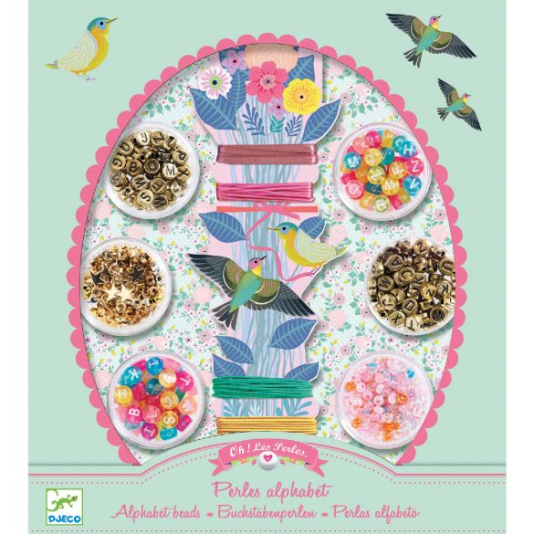 Djeco Ékszerkészítő készlet - Betű gyöngyök - Alphabet beads