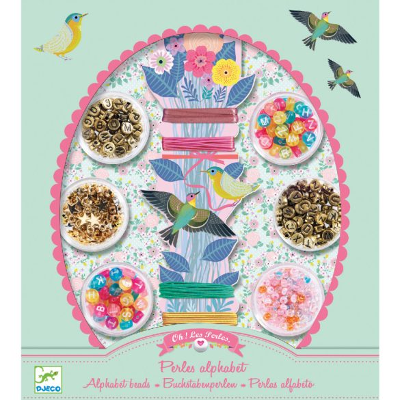 Djeco Ékszerkészítő készlet - Betű gyöngyök - Alphabet beads