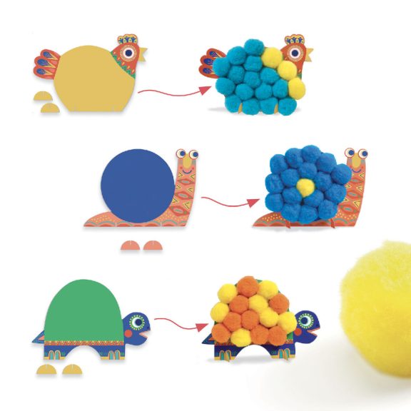 Pompom-kép készítés - Óriáspompomos állatok - Fluffy animals Pompom-kép készítés - Óriáspompomos állatok - Fluffy animals