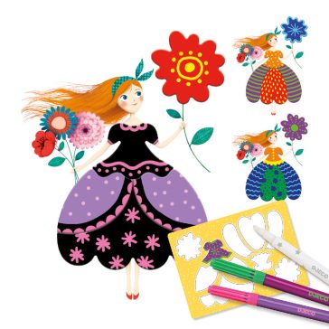   Színezés és mintakészítés varázsfilccel - Méri szép ruhái - Marie's pretty dresses