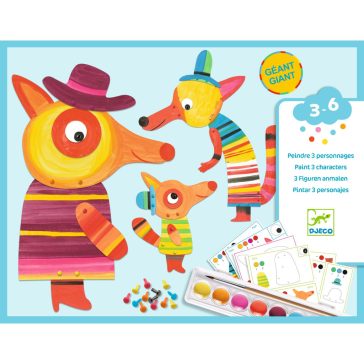   Művészeti műhely, festés - A róka család, bábok - The fox family