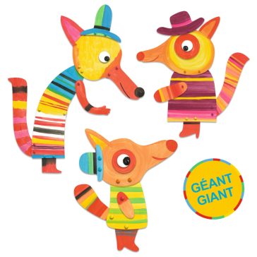  Művészeti műhely, festés - A róka család, bábok - The fox family
