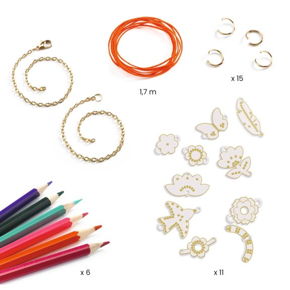 Djeco Csináld magad! - Magic plastic ékszerkészítés - Madártoll és lótusz - Feather and lotus Djeco Csináld magad! - Magic plastic ékszerkészítés - Madártoll és lótusz - Feather and lotus