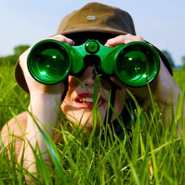   Kétcsövű zöld gyerektávcső - Special 40 Green Binocular with Case