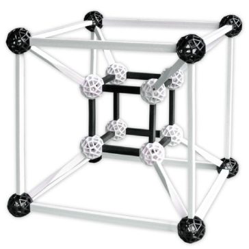   Tudományos modellező készlet - ZomeTool fekete-fehérben - Design 3